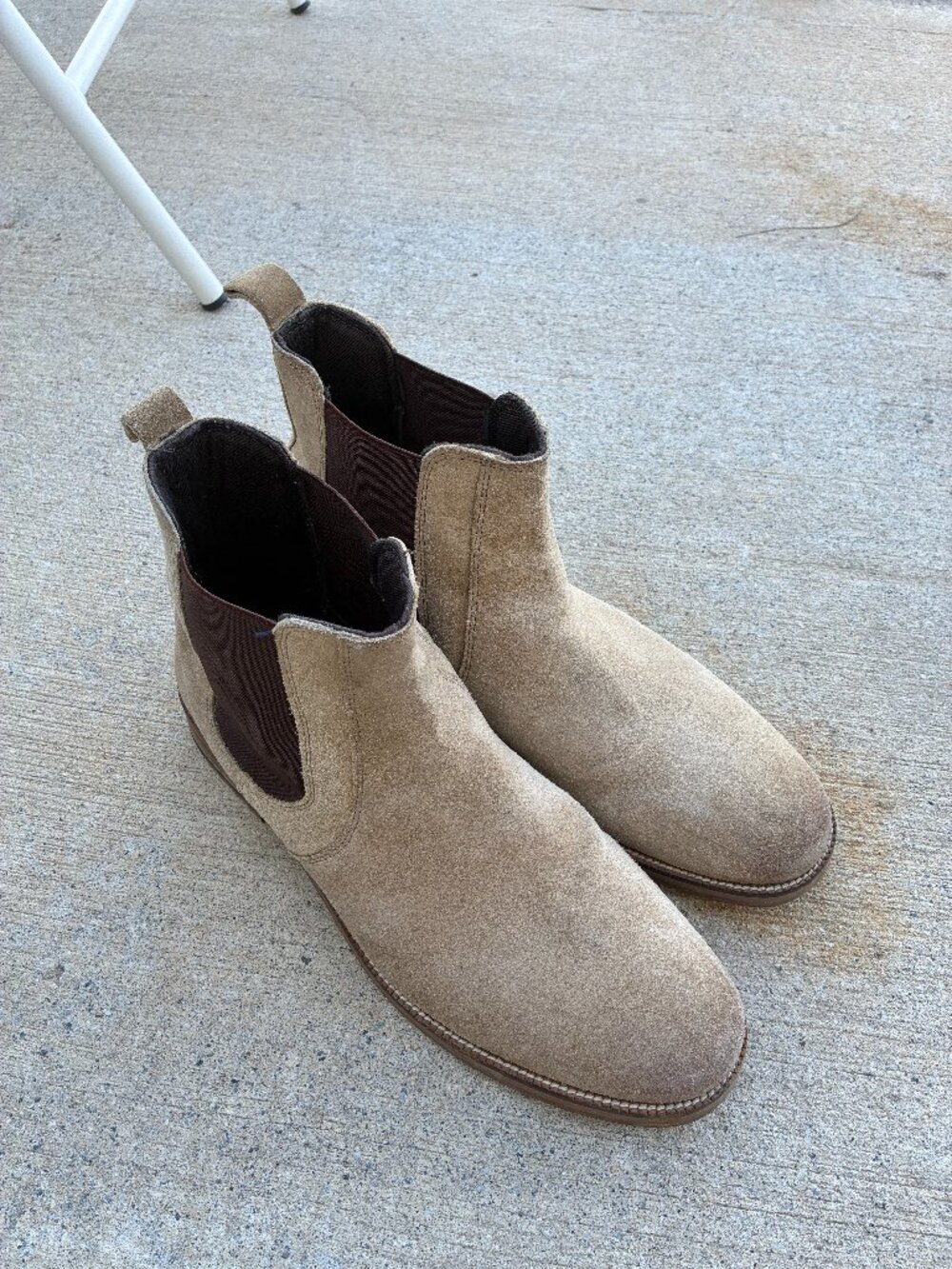 Crevo Denham Tan Suede Chelsea Boots Mens 10.5